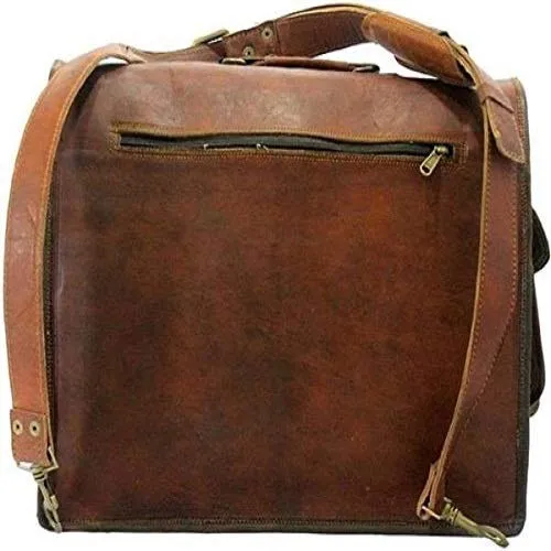 Tuzech Large Bold And Stylish Hunter Leather Bag Handcrafted Messenger Office Regular Bag (11X12 Inches)