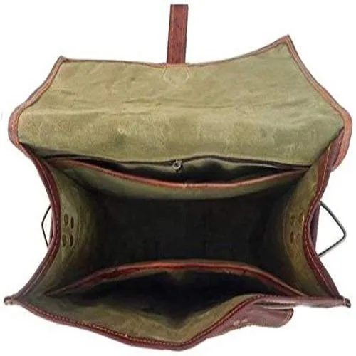 Tuzech Large Bold And Stylish Hunter Leather Bag Handcrafted Messenger Office Regular Bag (11X12 Inches)