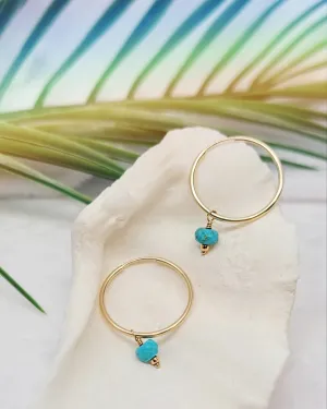 Two Way Turquoise Hoops