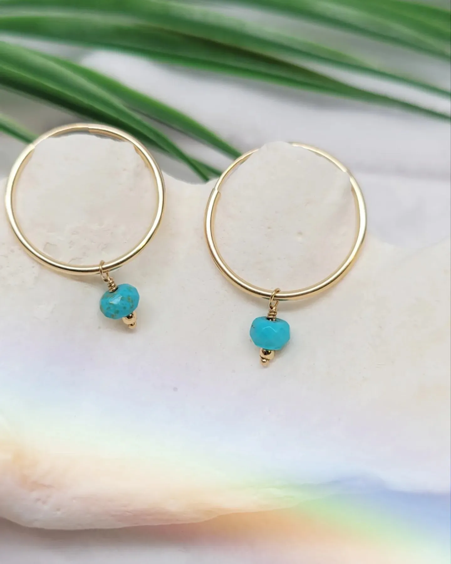 Two Way Turquoise Hoops