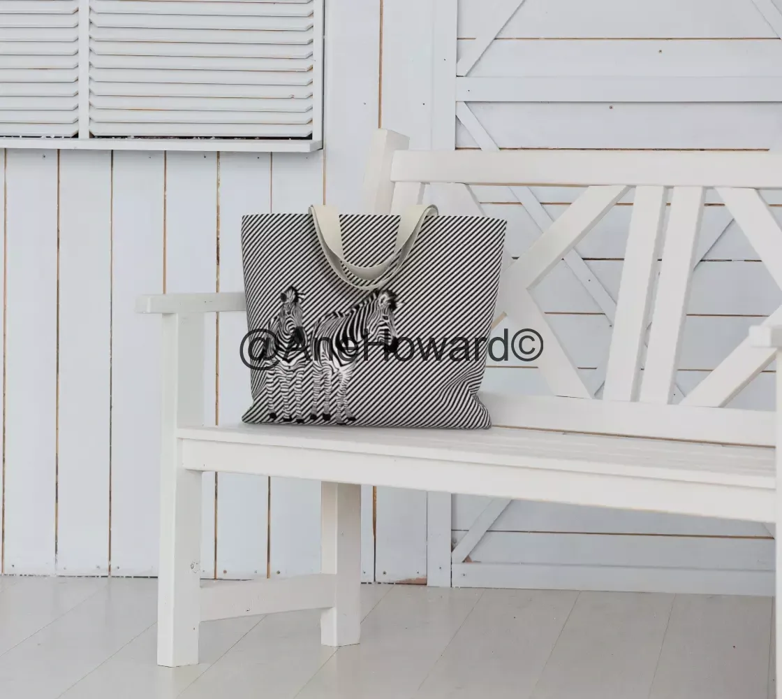 Two Zebras Oversized Cotton Tote Bag