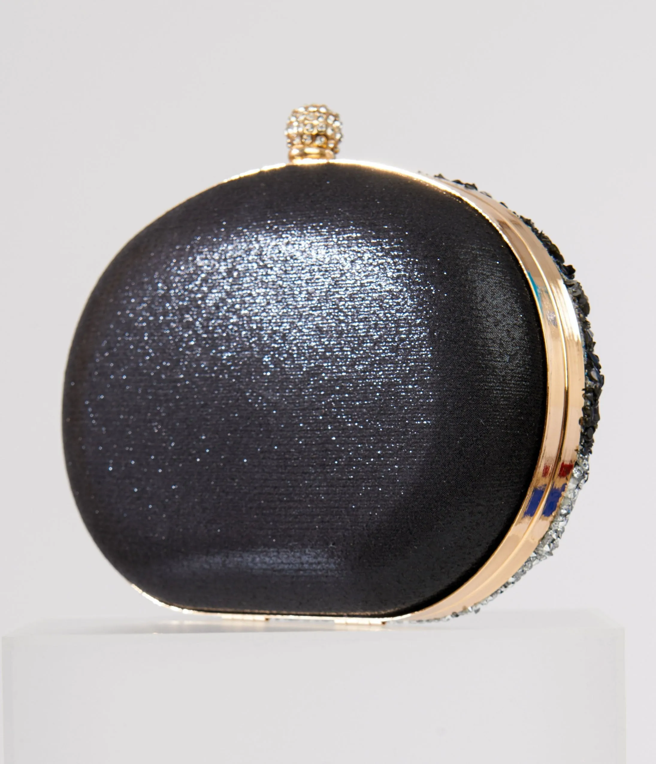 Unique Vintage 1920s Black Beaded & Silver Rhinestone Spooky Clutch Purse