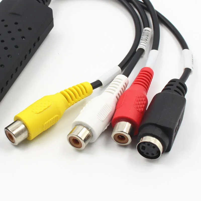 USB 2.0 Video Audio VHS to DVD Converter Capture Card Adapter black