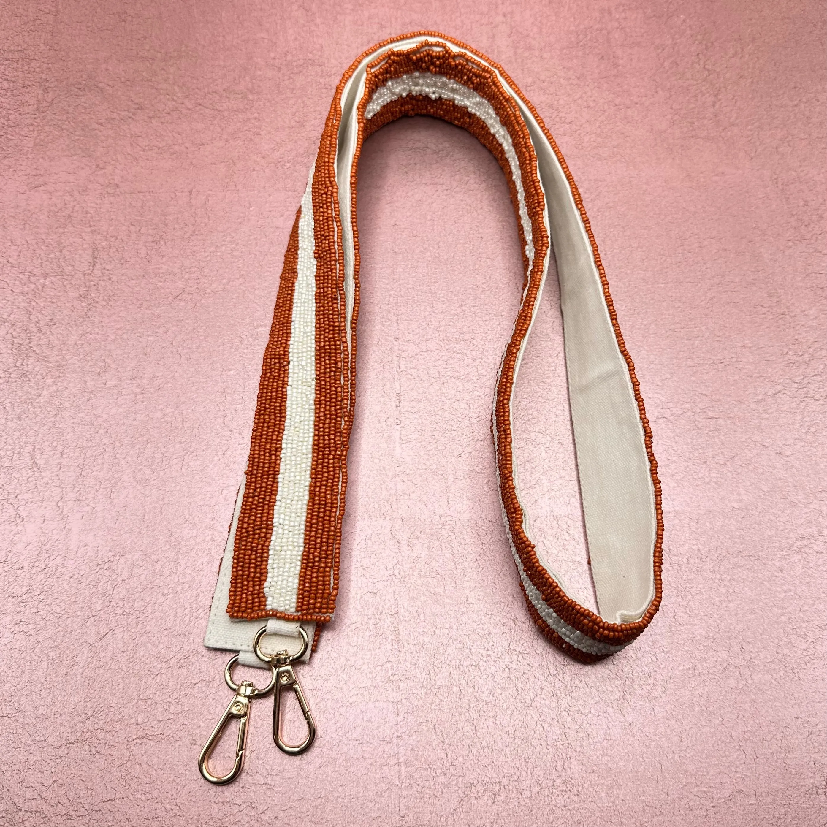 UT Striped Beaded Purse Strap
