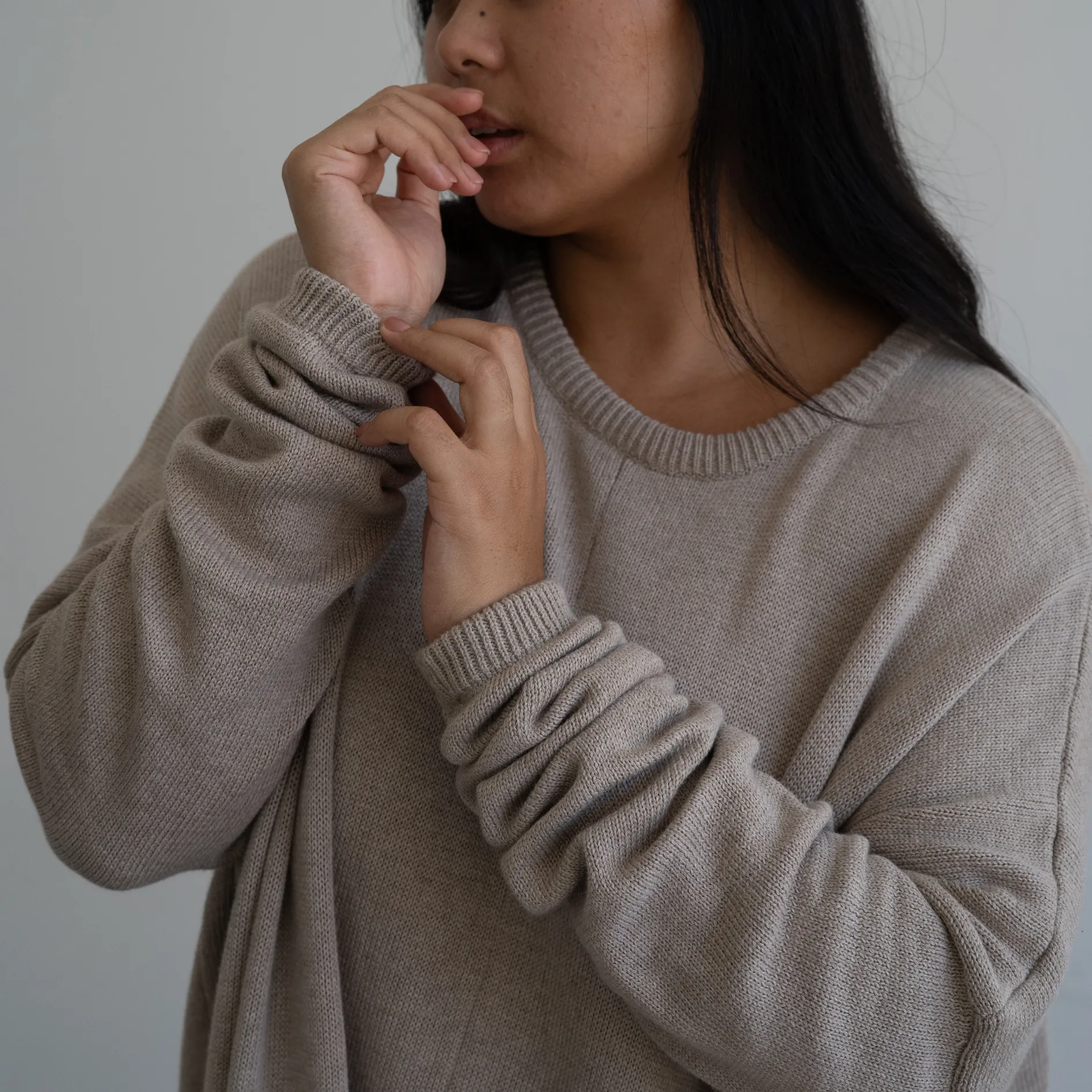 VADA - FAWN Volume Knit Dress