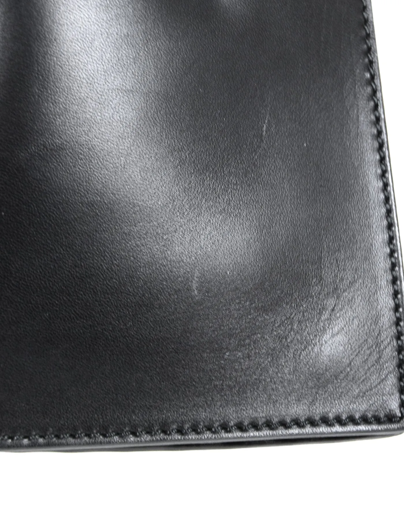 Valentino Black Leather Rockstud Wristlet Clutch
