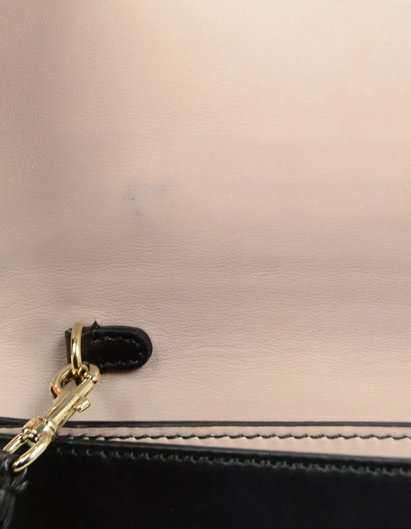 Valentino Black Leather Rockstud Wristlet Clutch