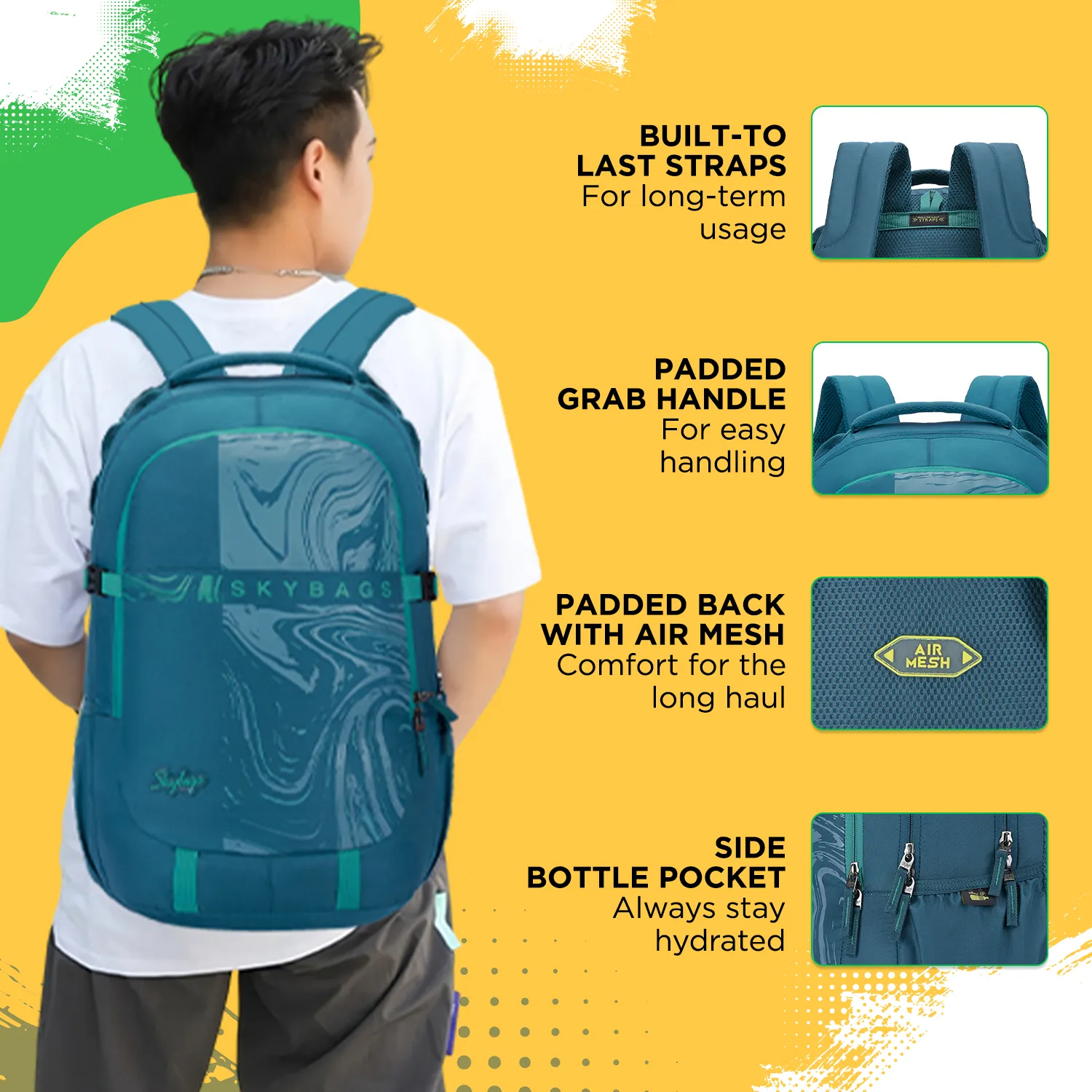 VESPER 40L LAPTOP BACKPACK 03 (E) TEAL
