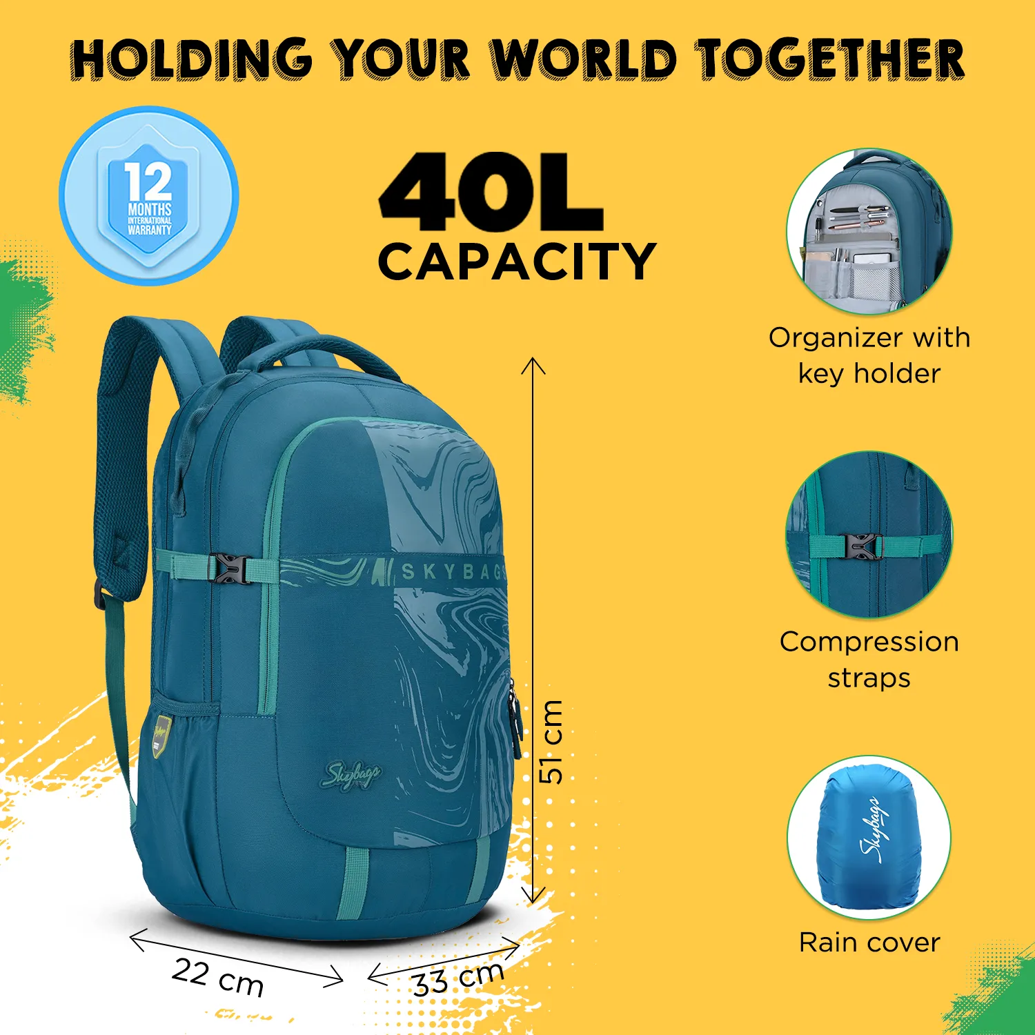 VESPER 40L LAPTOP BACKPACK 03 (E) TEAL