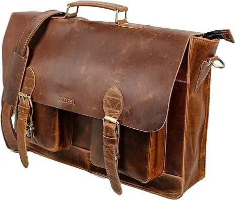 Vintage Classic Handmade Leather Messenger Bag Laptop Briefcase Computer Satchel bag For Men