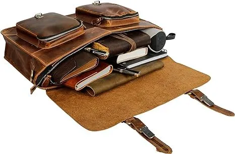 Vintage Classic Handmade Leather Messenger Bag Laptop Briefcase Computer Satchel bag For Men
