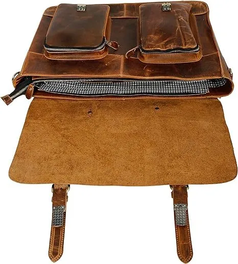 Vintage Classic Handmade Leather Messenger Bag Laptop Briefcase Computer Satchel bag For Men