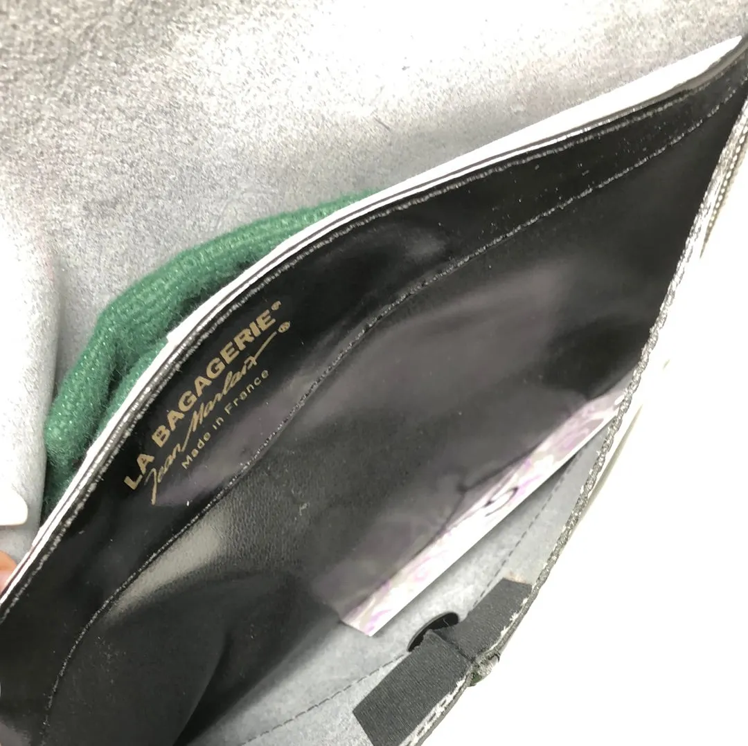 Vintage: Labagagerie black pattent leather envelope clutch