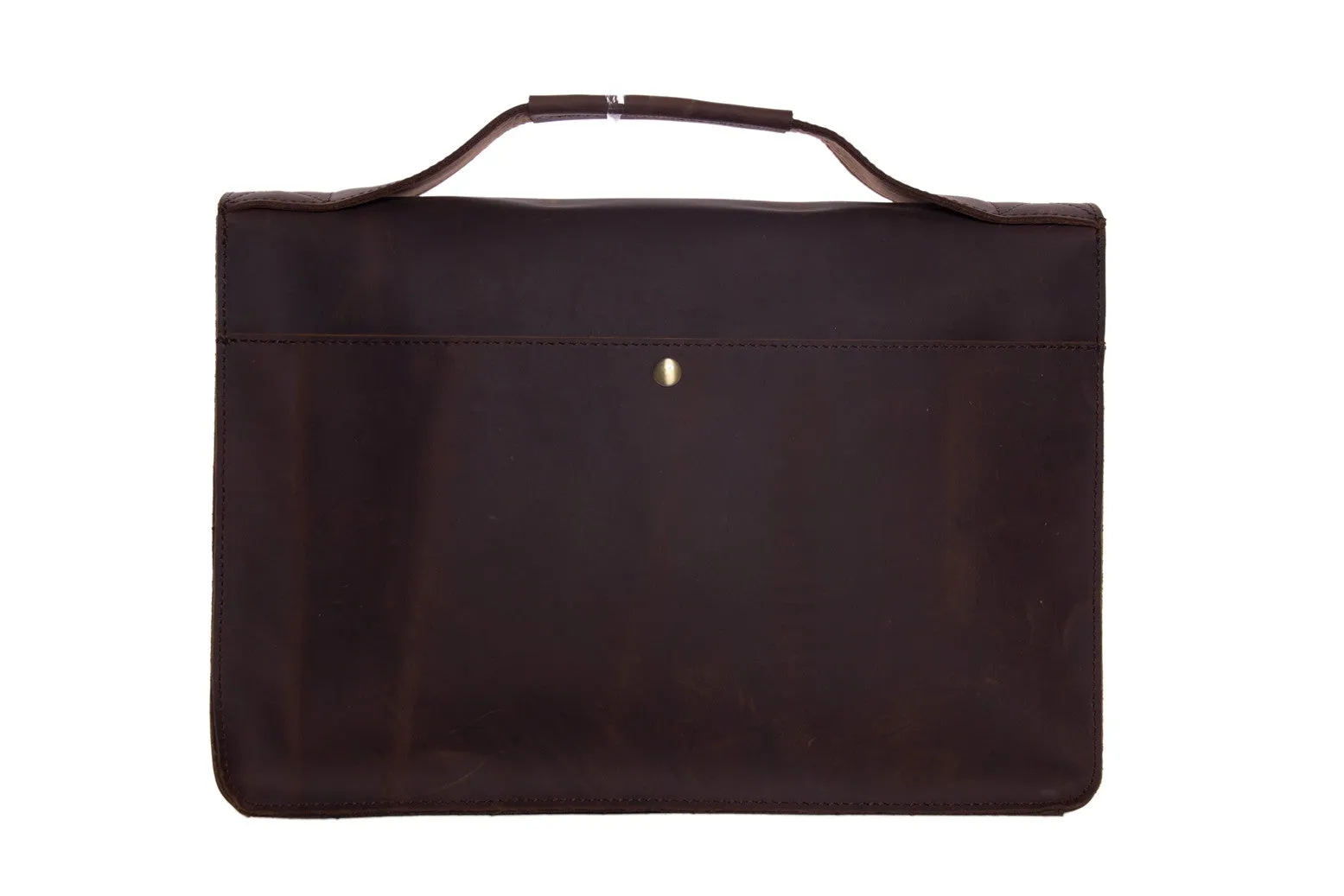 Vintage Style Genuine Leather Briefcase Men's Messenger Bag Laptop Bag Business
