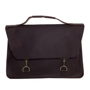 Vintage Style Genuine Leather Briefcase Men's Messenger Bag Laptop Bag Business
