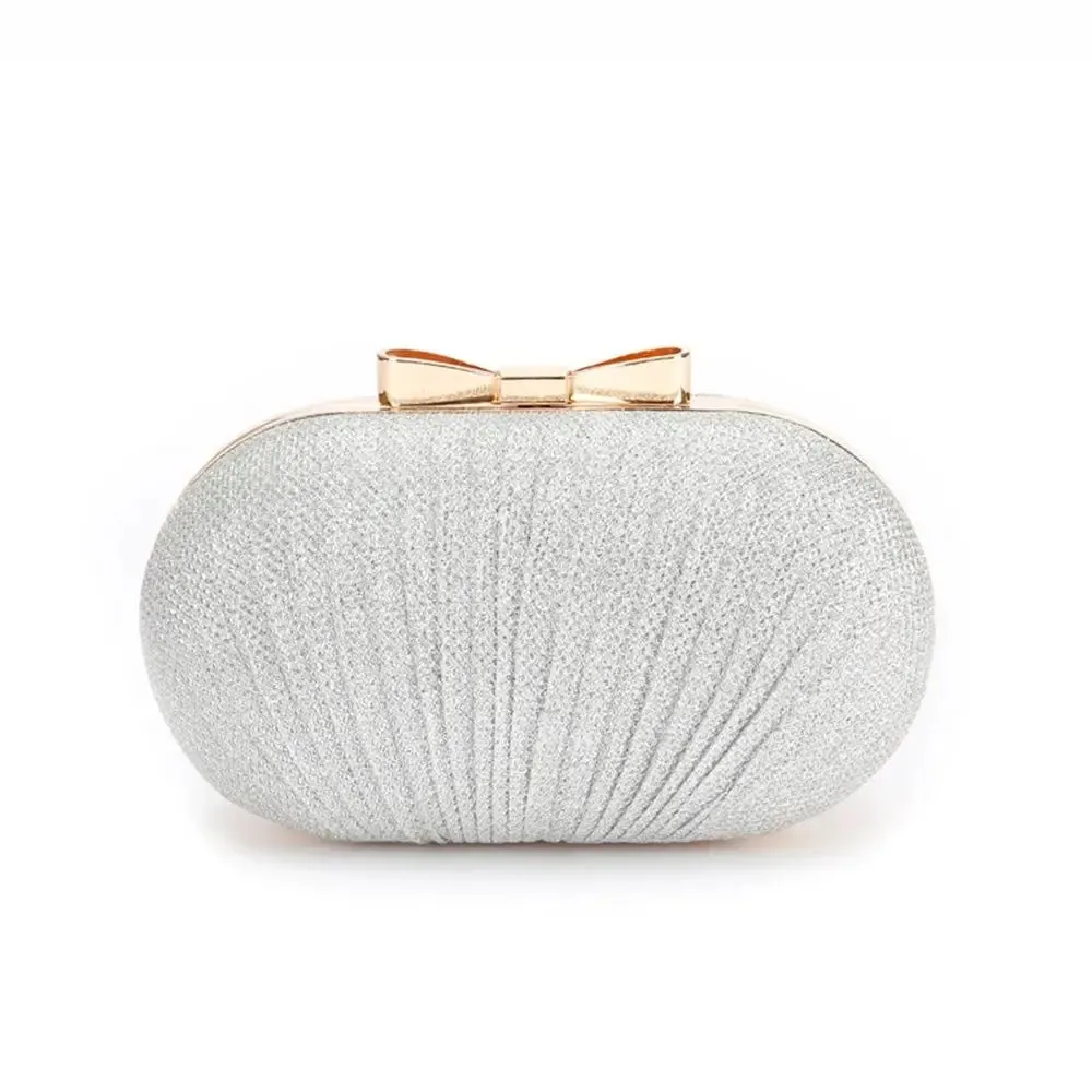 Wedding Bridal Beaded Women Evening Bag Chain Shoulder Handbags Elegant Rhinestones Clutch Egg Shape Evening Bag