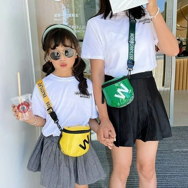 Wholesale PU patent leather letter messenger bag JDC-SD-KR047