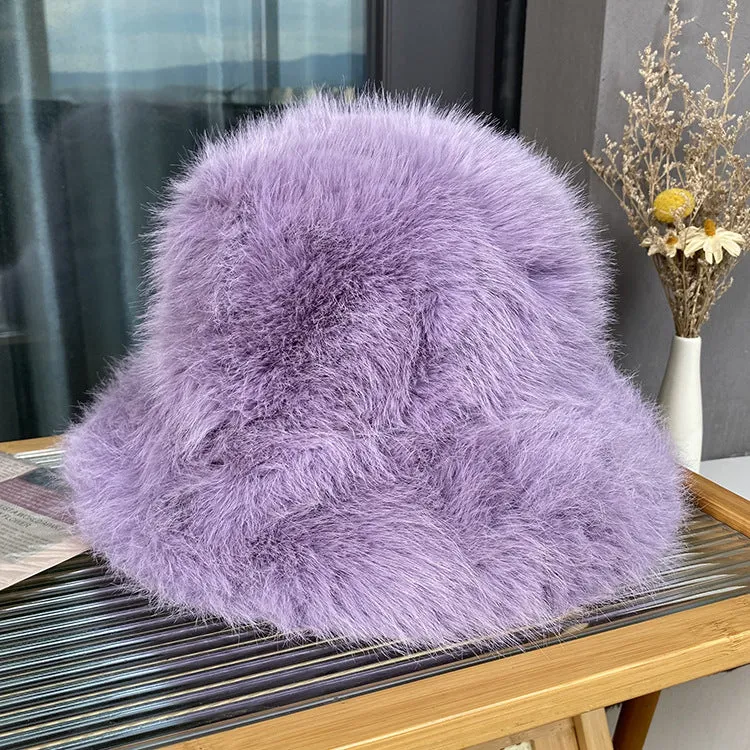Wild Long Fur Bucket Hats