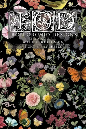 Wilde Bloemen IOD Transfer 8"x12" Pad™ -Iron Orchid Designs