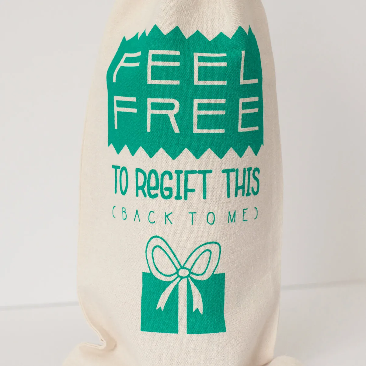 wine gift bag, funny holiday gift, regift this back to me, birthday gift idea