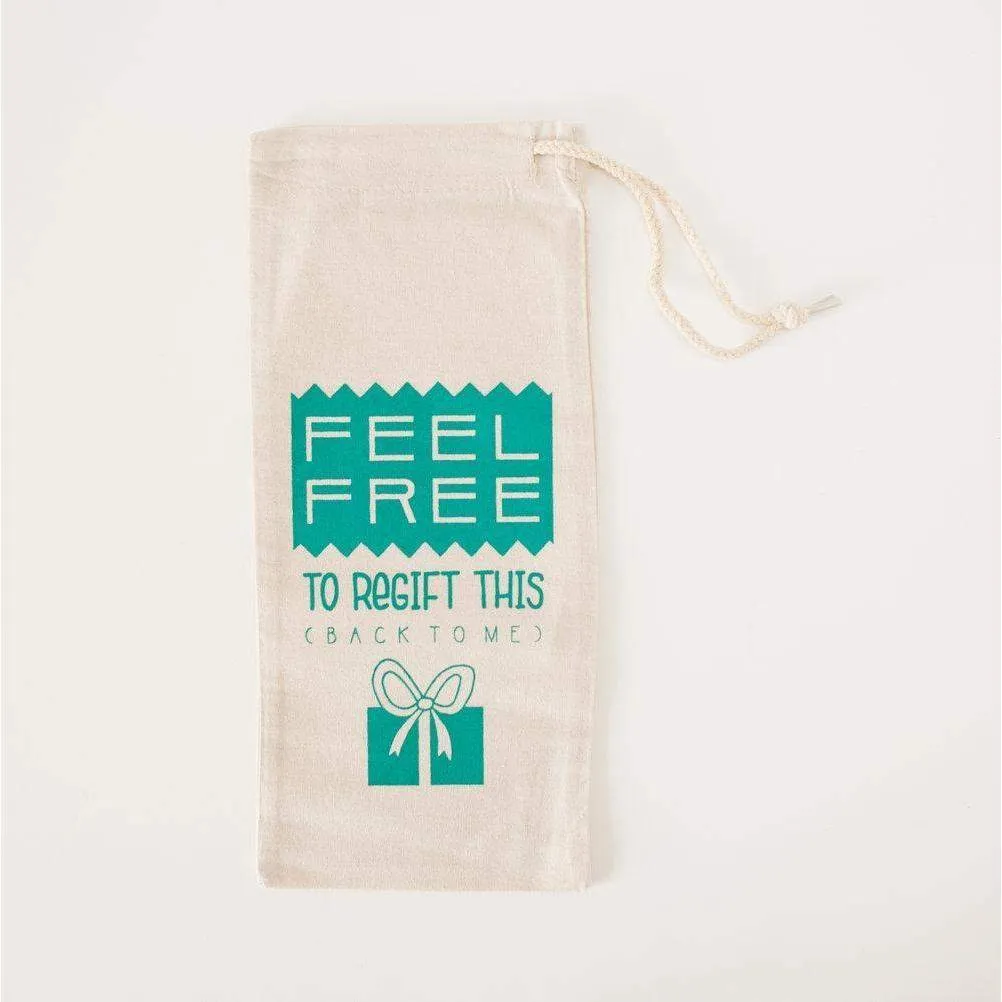 wine gift bag, funny holiday gift, regift this back to me, birthday gift idea