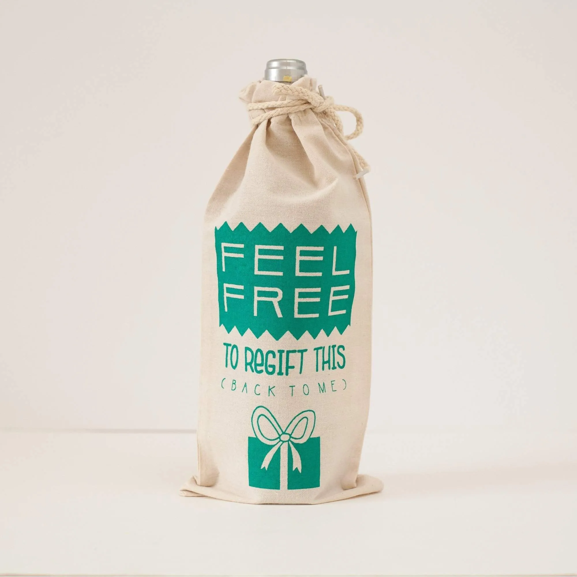 wine gift bag, funny holiday gift, regift this back to me, birthday gift idea