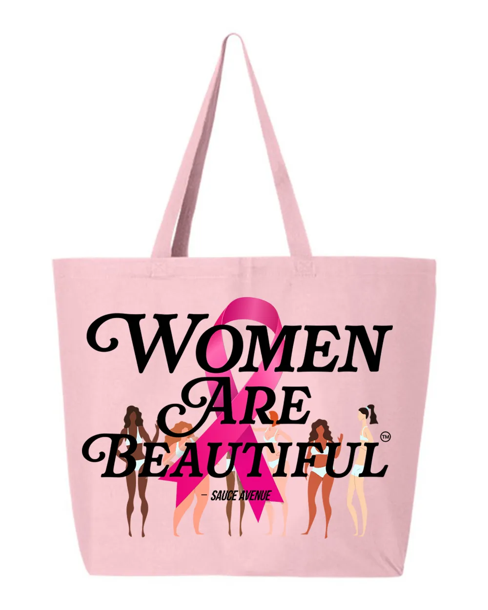 Women Are Beautiful | Jumbo Tote | Breast Cancer Awareness