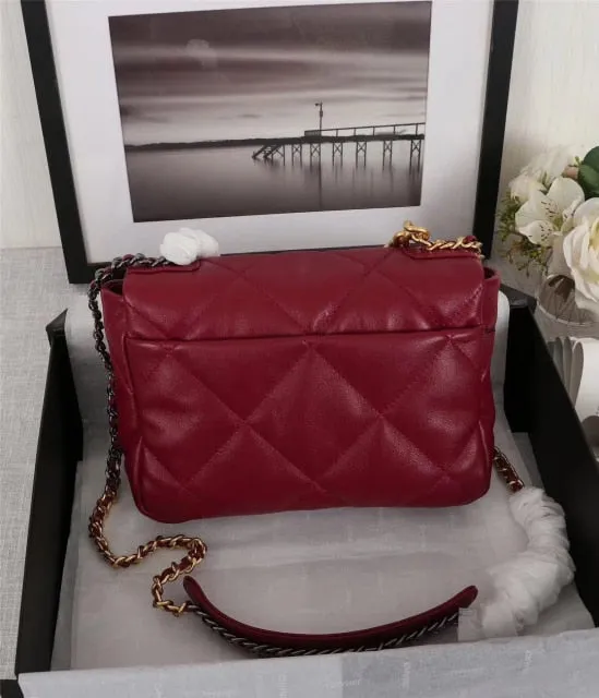 Women Genuine Leather Classic Caviar Bag