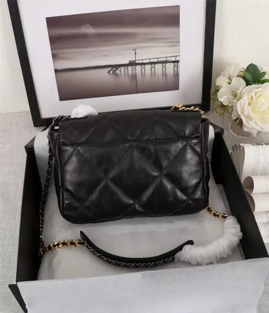 Women Genuine Leather Classic Caviar Bag