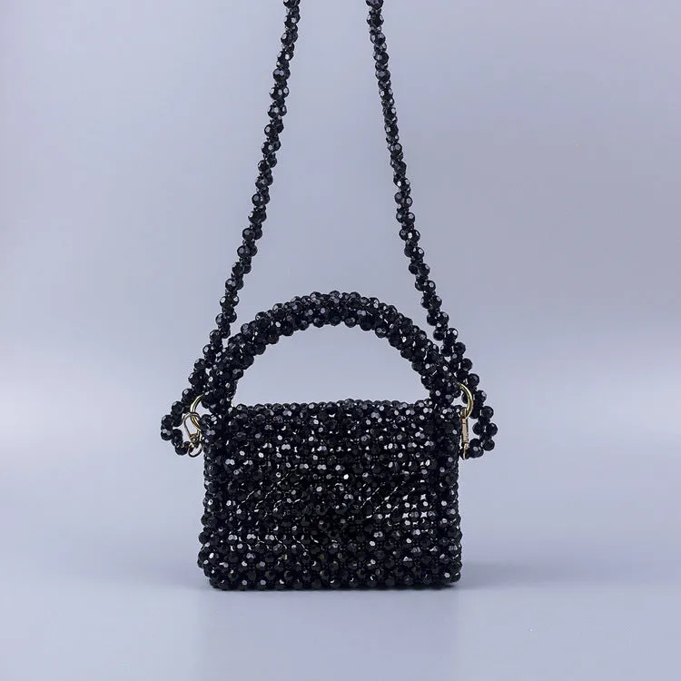 Women's Creative Acrylic Portable Beaded Fashion Weaving Handbags