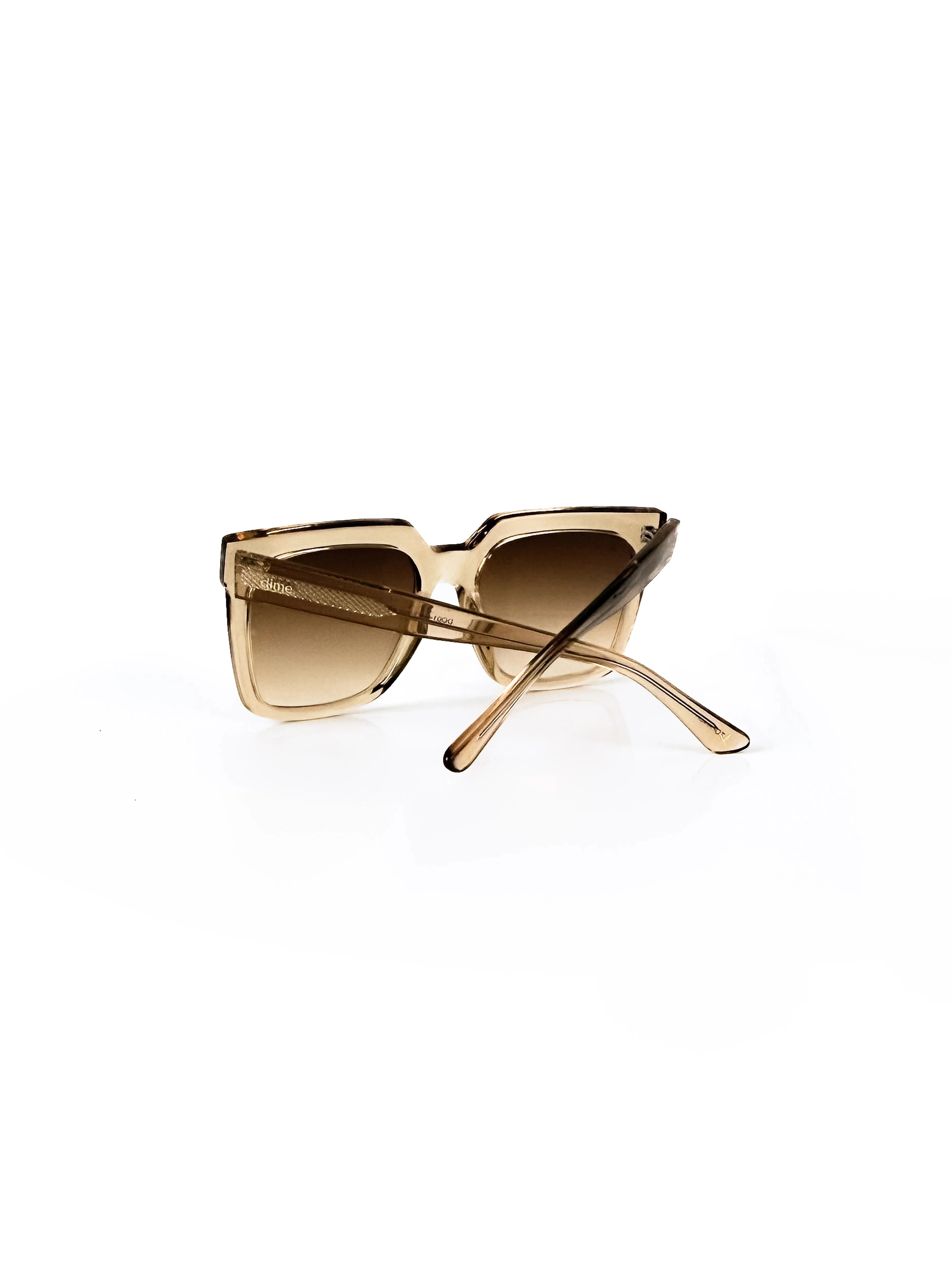 Women's Light Brown Oversized Square Sunglasses