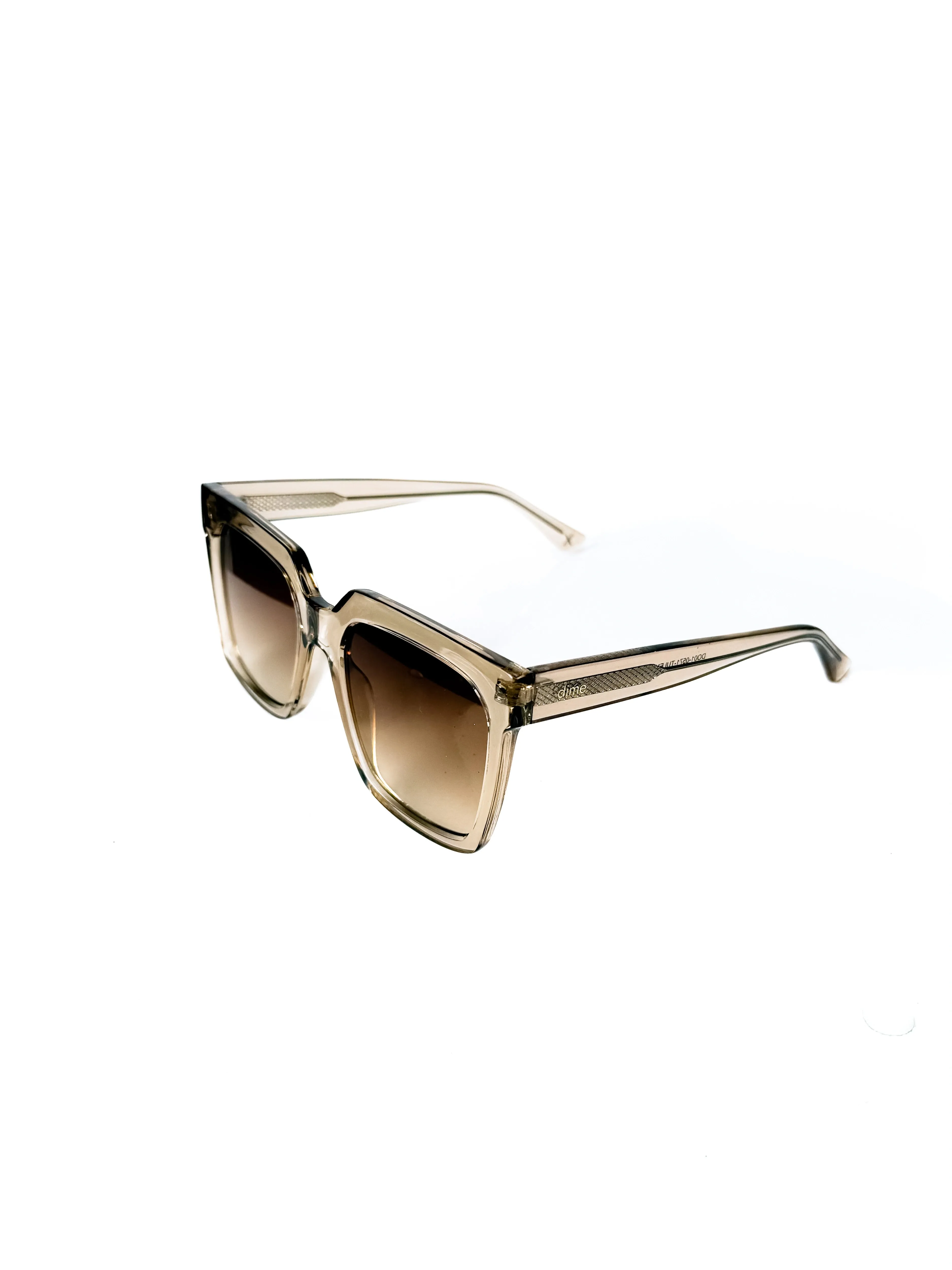 Women's Light Brown Oversized Square Sunglasses