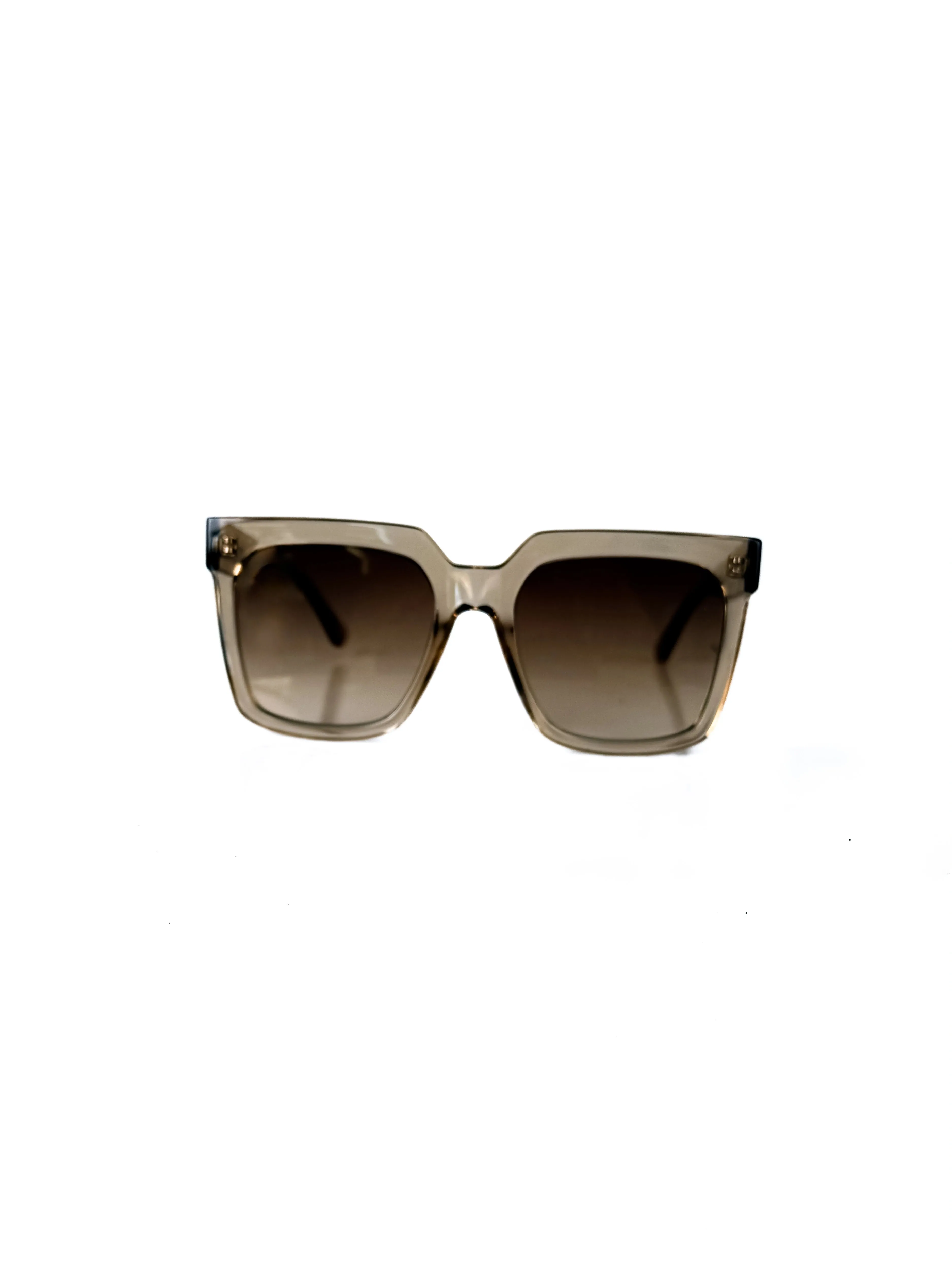 Women's Light Brown Oversized Square Sunglasses