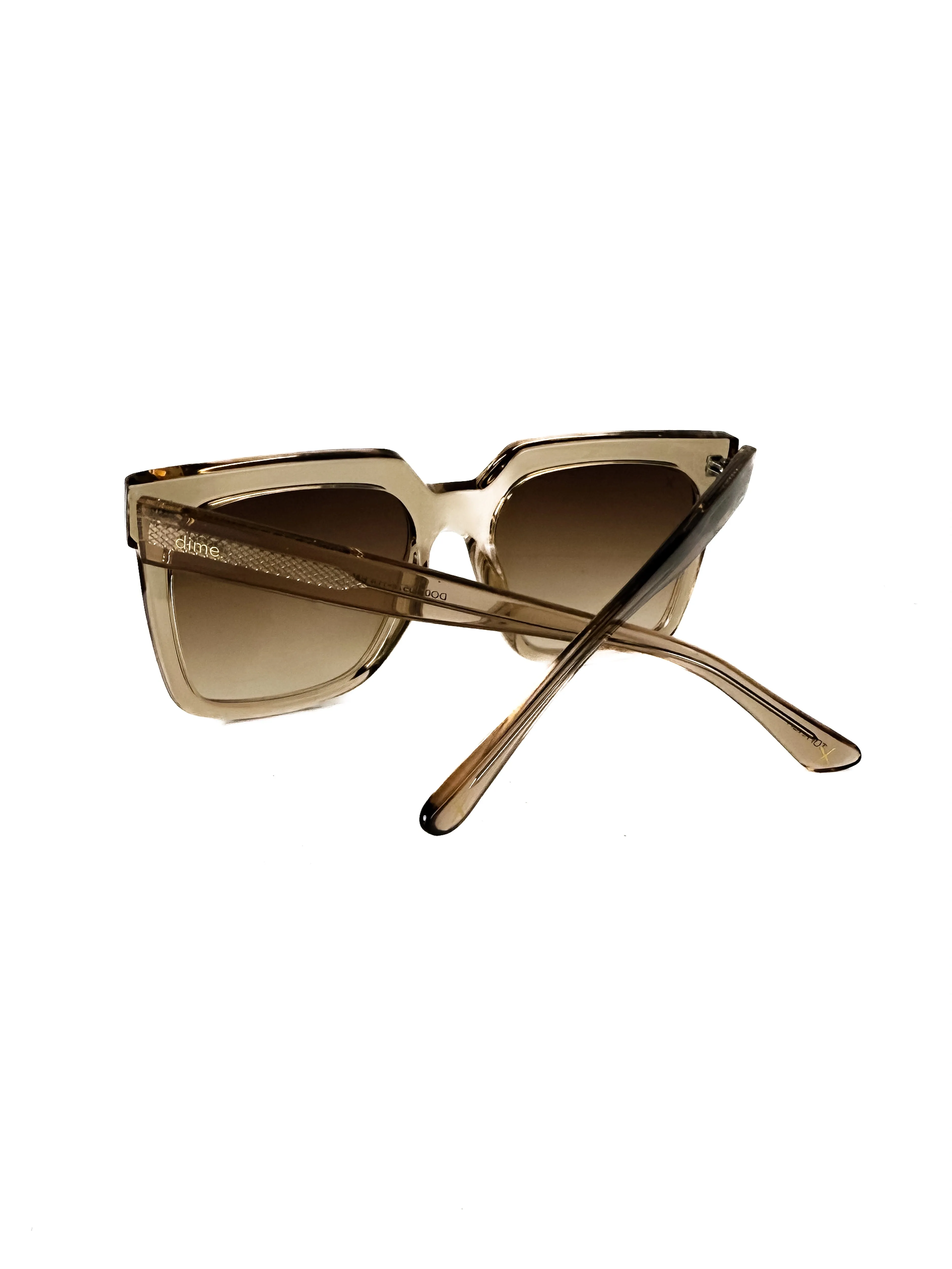 Women's Light Brown Oversized Square Sunglasses