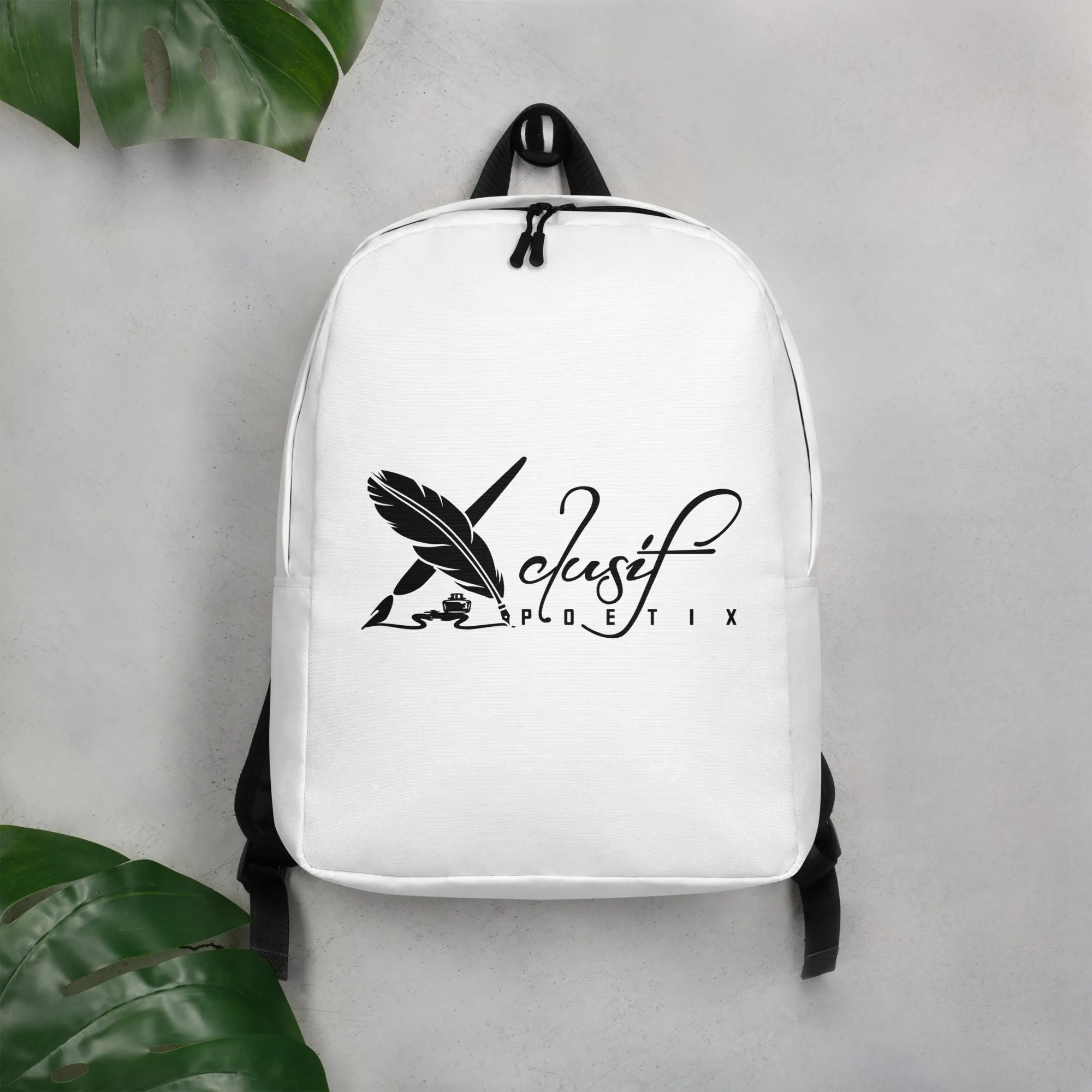 XCLUSIF POETIX WHITE & BLACK Minimalist Backpack
