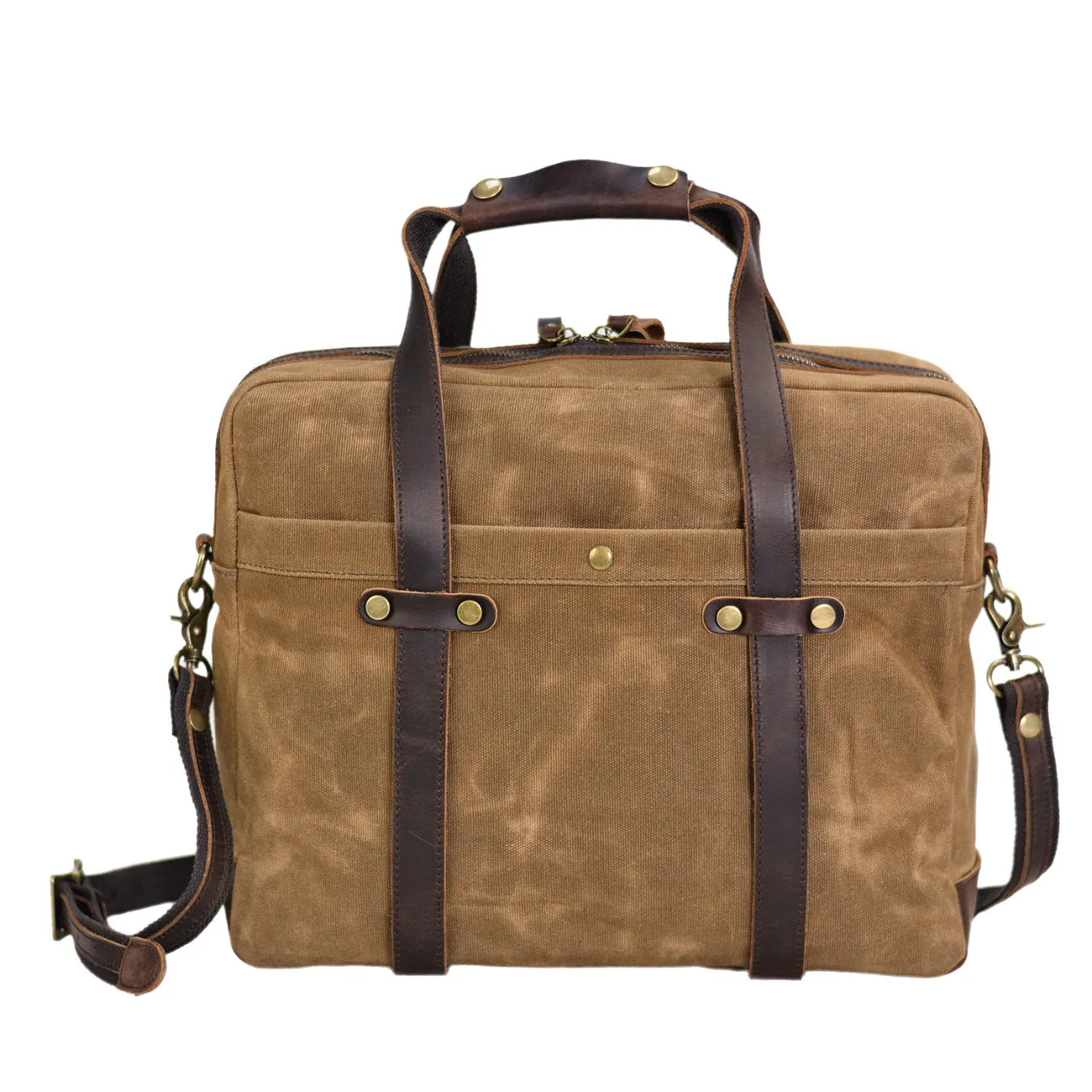 XIEYINSHE 2025 Business men's bag retro shoulder bag 15.6 inch computer handbag waterproof canvas briefcase messenger bag