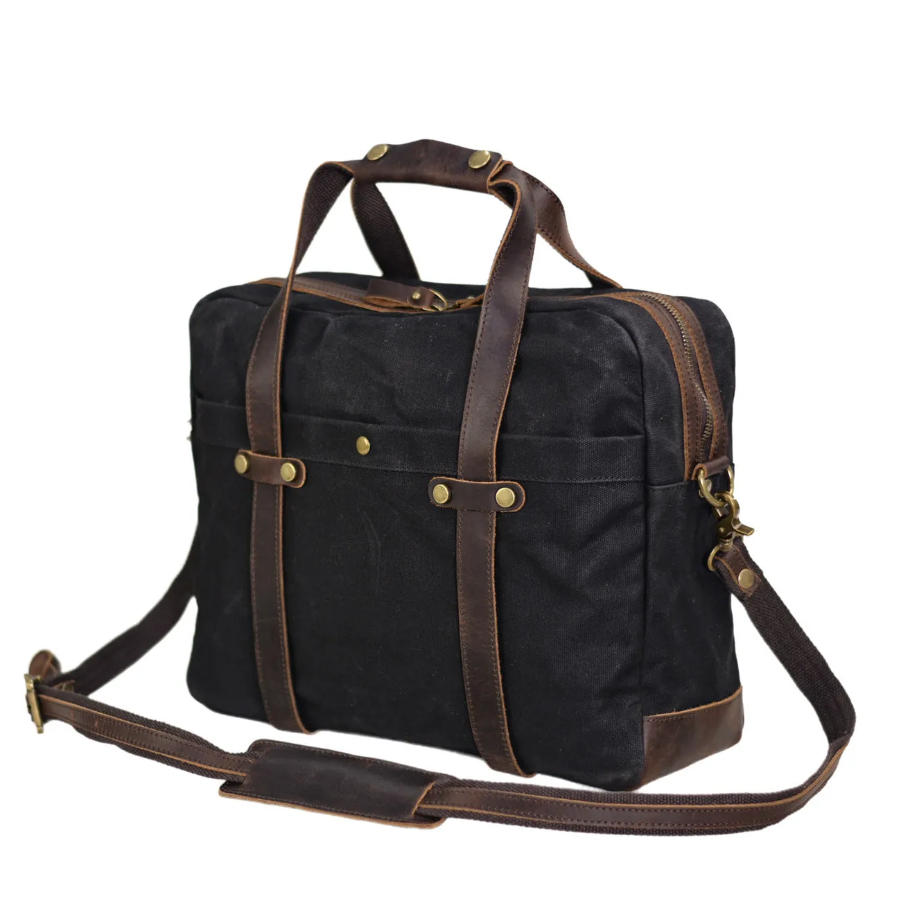 XIEYINSHE 2025 Business men's bag retro shoulder bag 15.6 inch computer handbag waterproof canvas briefcase messenger bag