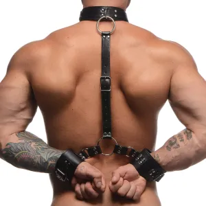 XR Brands Strict Neck to Wrist Vegan Leather Restraints