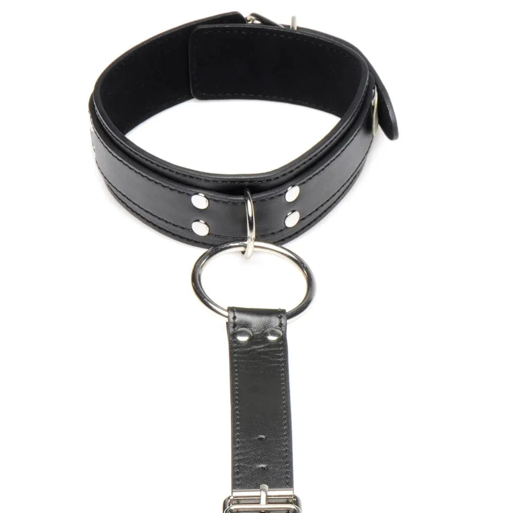 XR Brands Strict Neck to Wrist Vegan Leather Restraints