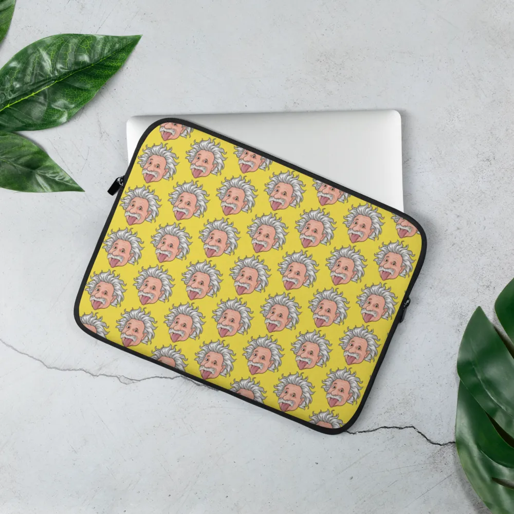 Yellow Einstein Laptop Sleeve