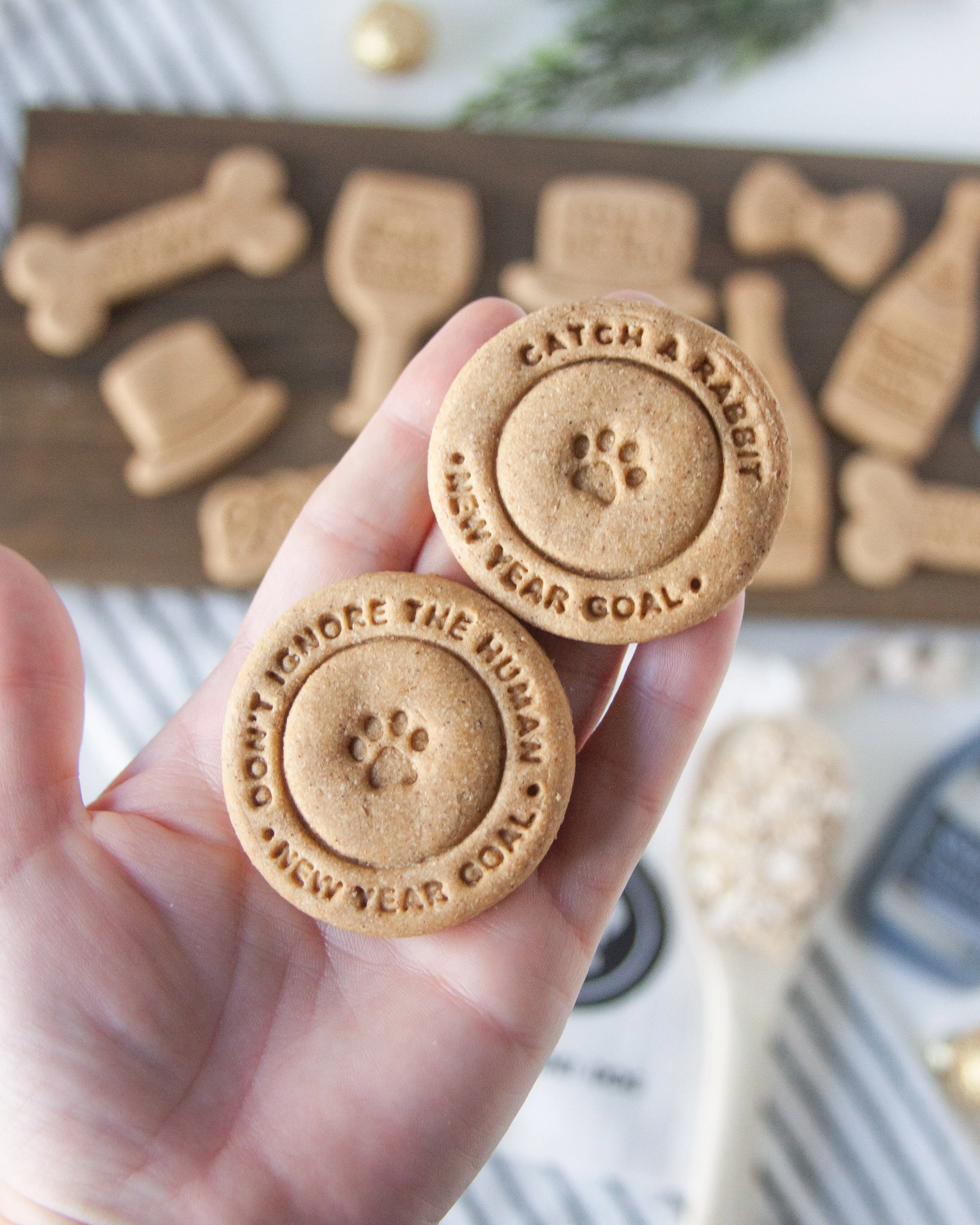 Your Dog's "NEW YEAR GOAL" Dog Biscuit Cookie Cutter (20  to choose from)