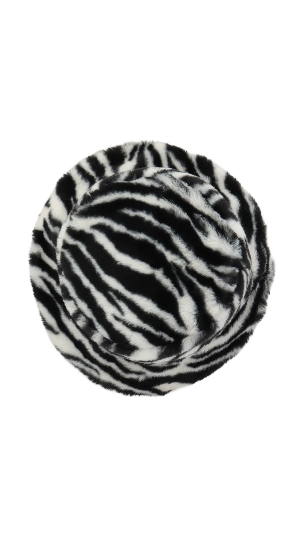 ZEBRA FUR BUCKET BLACK