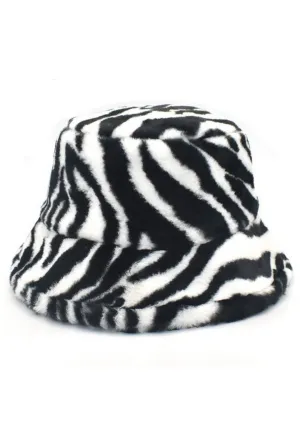 Zebra Fur Bucket Hat