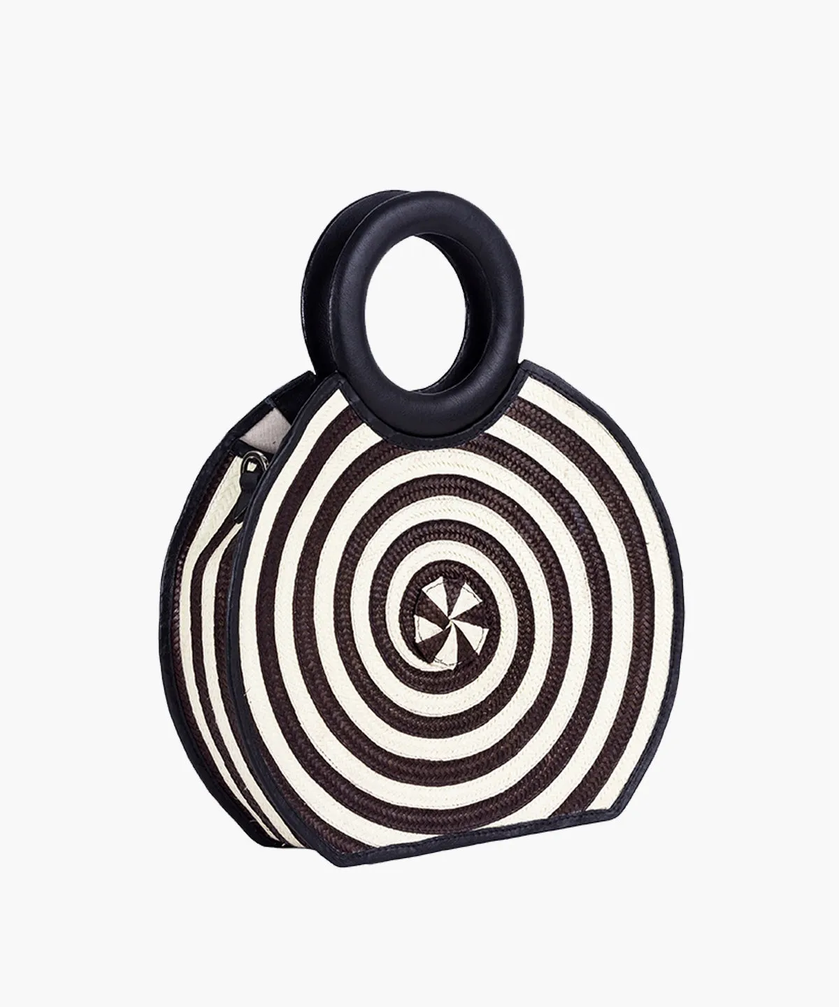 Zenú Medium in Raffia and Leather