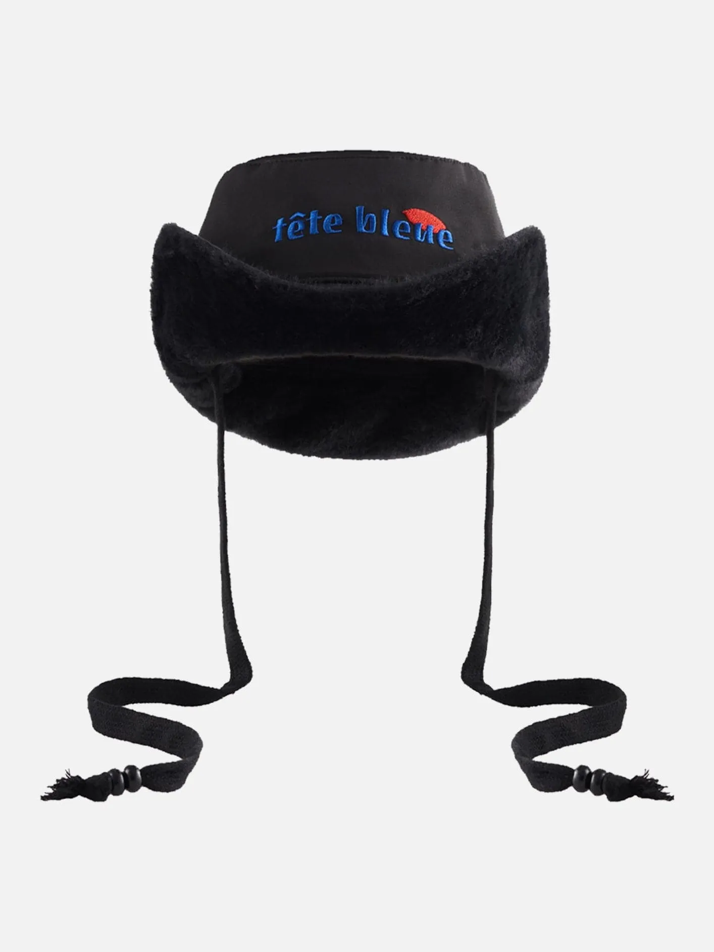 Zoe Faux-Fur Bucket Hat - Black
