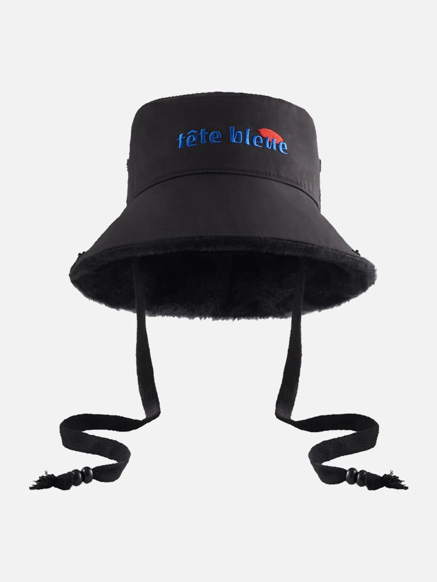 Zoe Faux-Fur Bucket Hat - Black
